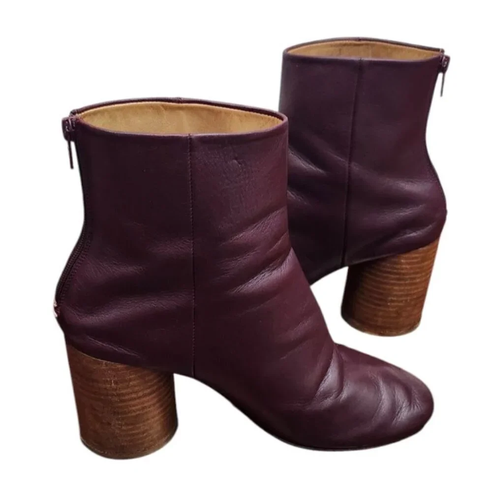 Vintage Maison Martin Margiela Tabi Leather Ankle Boots Size EU 37/US 6.5